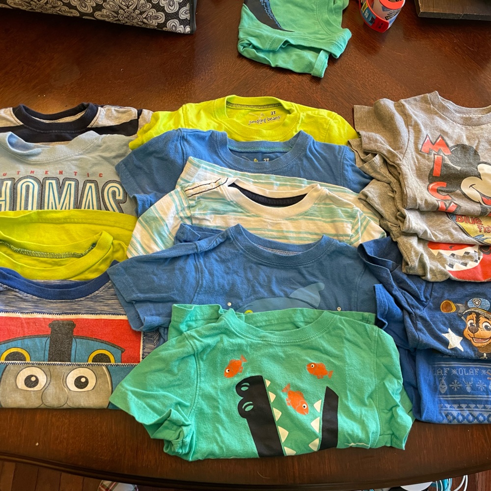 Lot of 2T boys shirts.